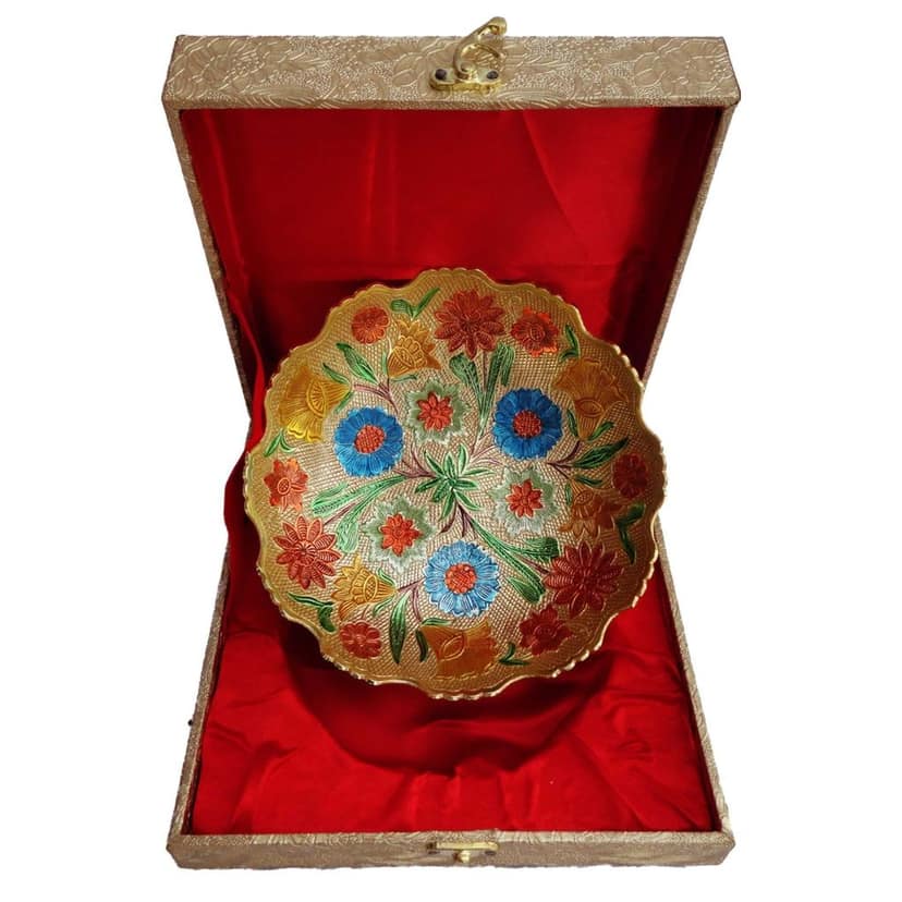 Brass Decorative Bowl Coloured Gosha Ss3 (BMAS231 G) view 2