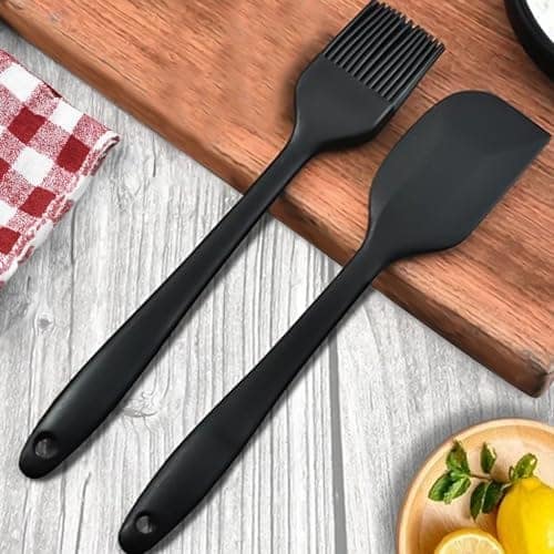 Frenchware Set of 2 Non-Stick Silicone Large Spatula and Spoon for Cooking view 2