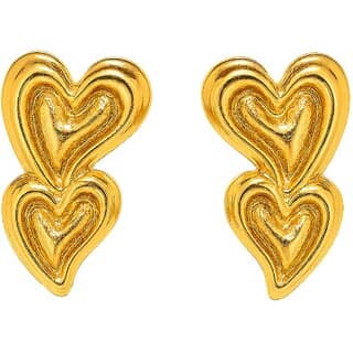 Kimti 18k Gold Plated Twofold Romance Earring