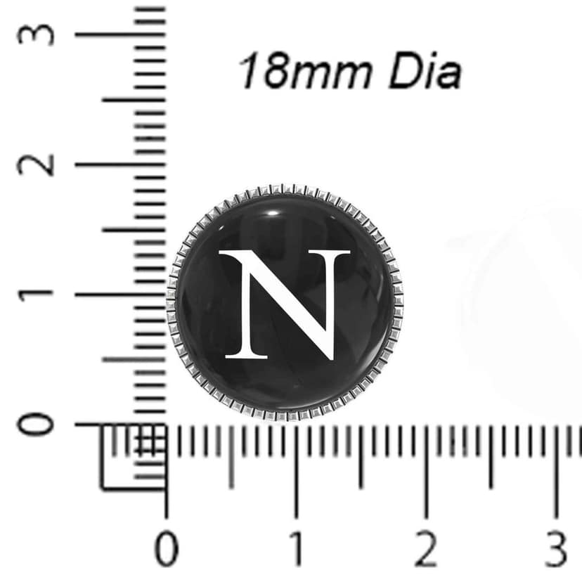 The Smart Buttons - Shirt Button Cover Cufflinks for Men - Personalized Initials - N view 6