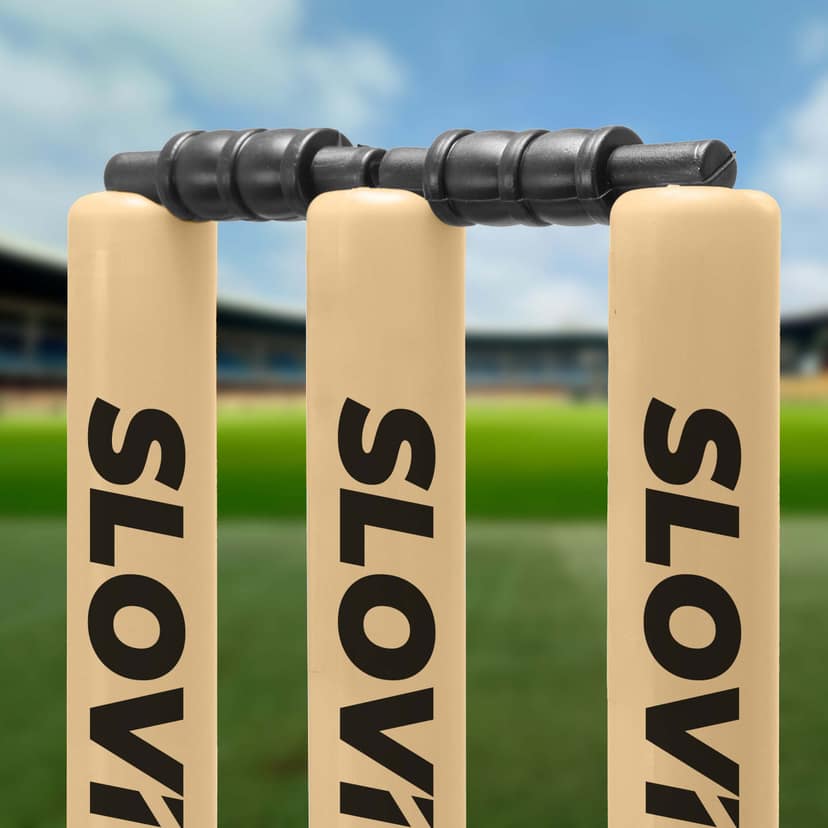 Slovic Plastic Wickets Black and Beige view 2