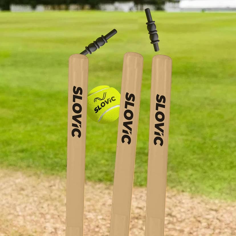 Slovic Plastic Wickets Black and Beige view 4