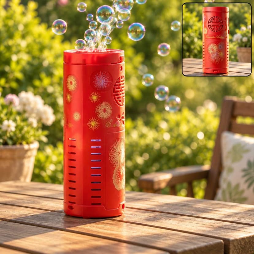 Bubble Machine Toy – Portable LED Bubble Blower for Kids