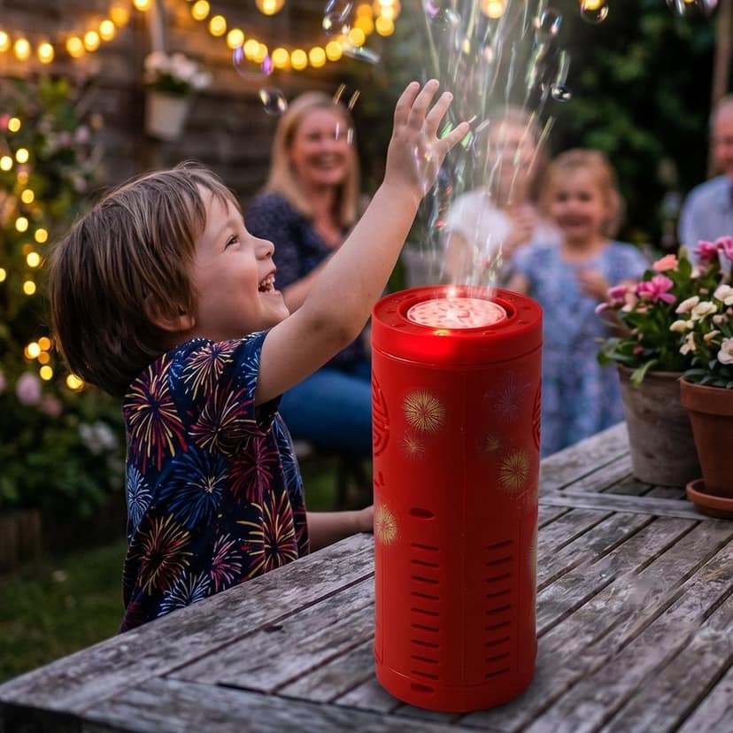 Bubble Machine Toy – Portable LED Bubble Blower for Kids view 2