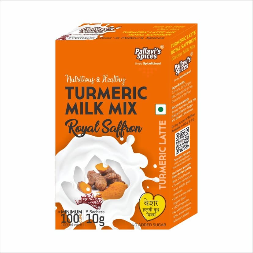 Pallavi's Spices Royal Saffron - Turmeric Milk Mix, 50 gm