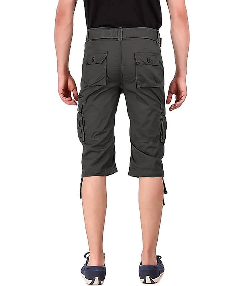 Reoutlook Blue Cotton Blend Men's Three-Fourths ( Pack of 1 ) view 2