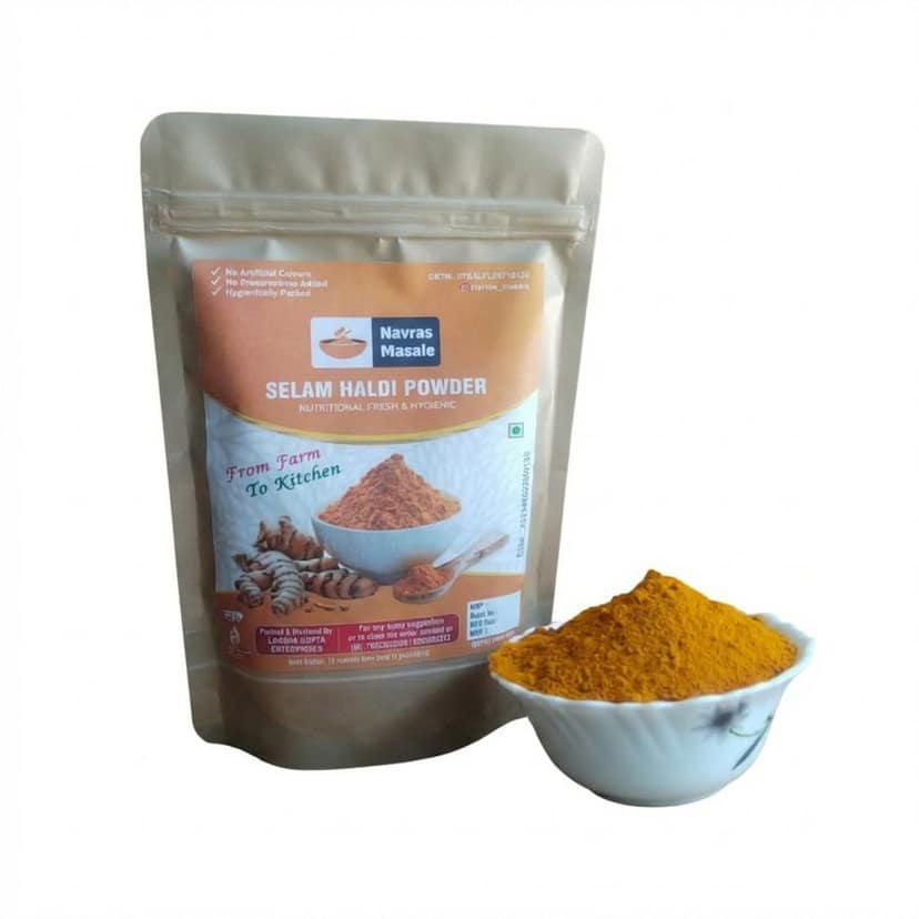 NAVRAS SELAM HALDI POWDER - 200 gm - One packet of Haldi powder