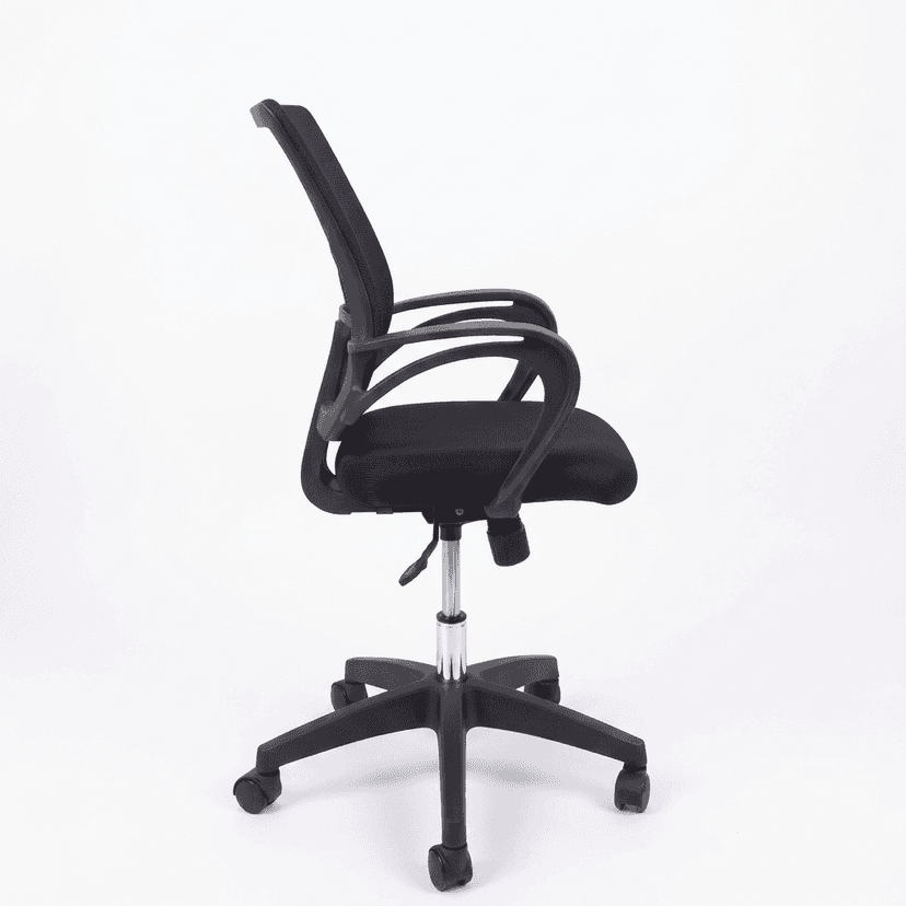 Ergonomic Mesh Office Chair with Lumbar Support and Arms - Black view 2