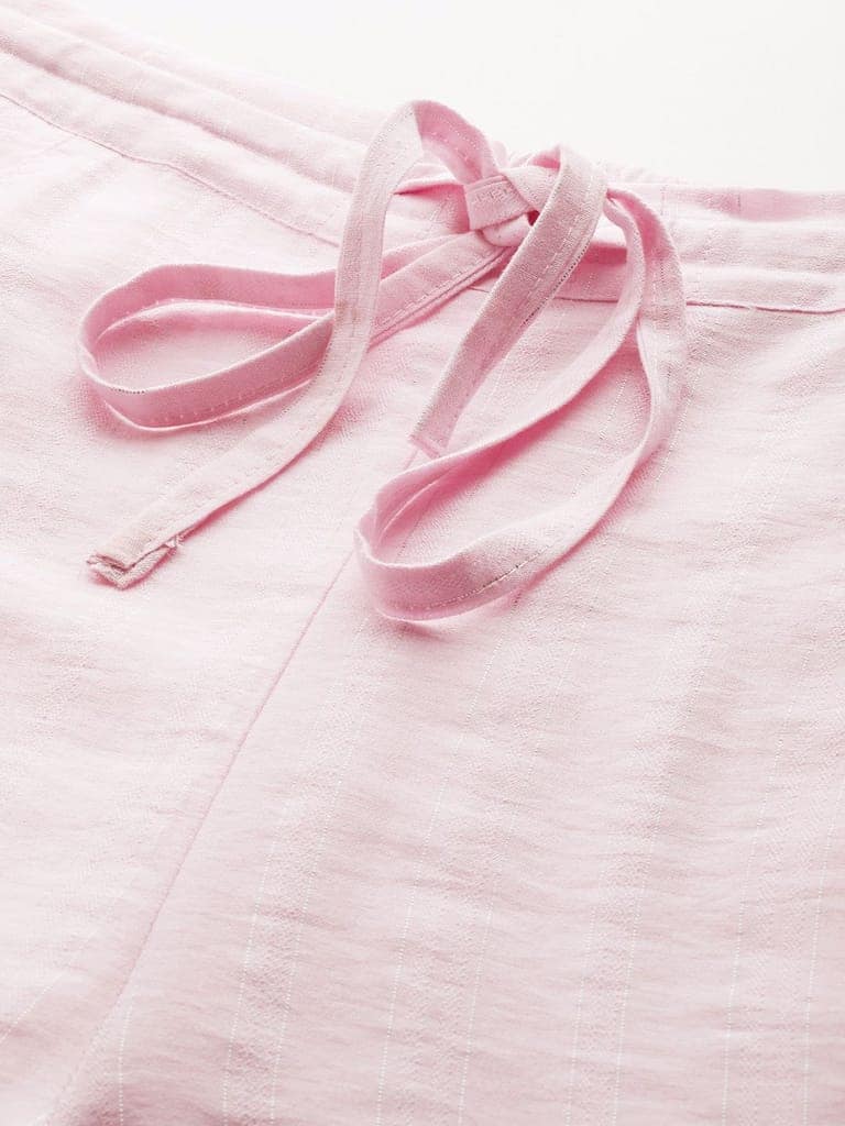 Women Self Design Cotton Lounge Pants view 5