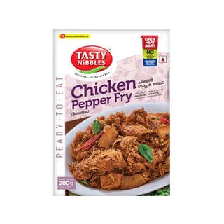 Tasty Nibbles Ready To Eat Chicken Pepper Fry Boneless 200g|No Added Preservatives Using Retort Technology