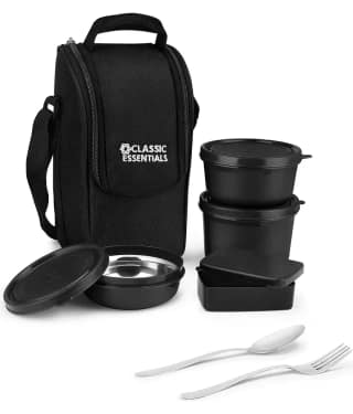 Classic Essenitals Stainless Steel Lunch Box 4 - Container ( Pack of 1 )