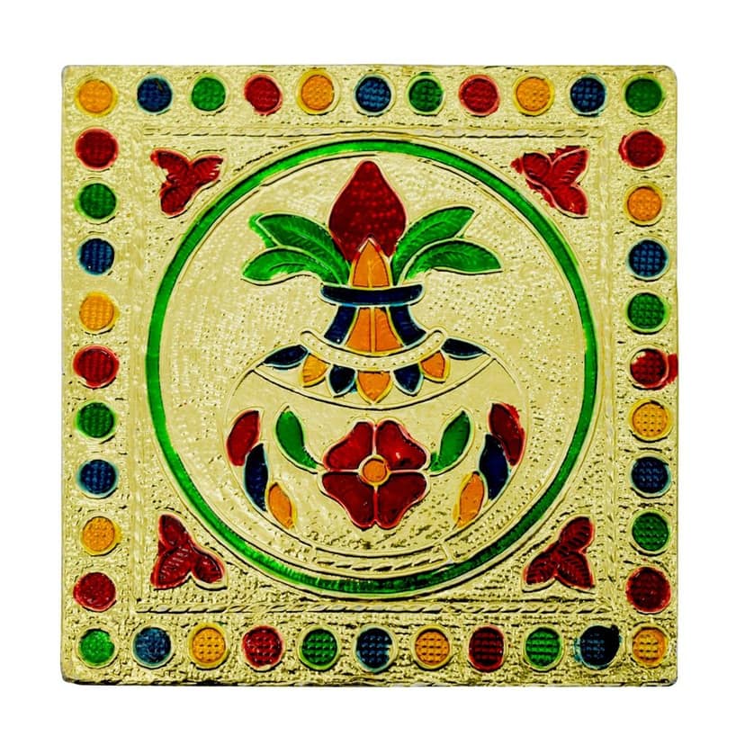 Wooden Bajot – Handcrafted Pooja Chowki & Stool | Styleva view 3