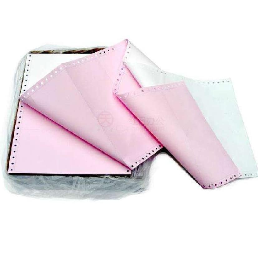 7Star Dot Matrix Carbonless Continuous Feed Computer Paper with Tractor Hole 10x12 Inch, 2 Part 500 Sets White and Pink view 3