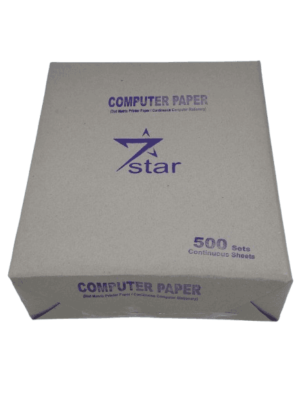 7Star Dot Matrix Carbonless Continuous Feed Computer Paper with Tractor Hole 10x12 Inch, 2 Part 500 Sets White and Pink view 5