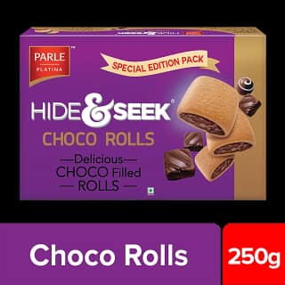 Parle Platina Hide & Seek Choco Rolls, 250 G