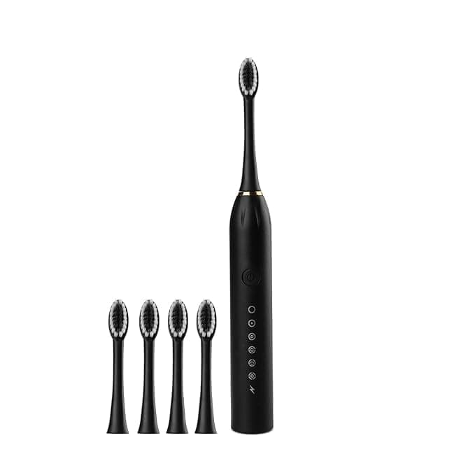 Rechargeable Electric Sonic Toothbrush for Adults with 4 Brush Heads, Multiple Cleaning Modes and USB Charging view 2