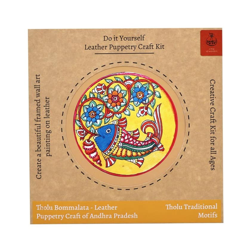 DIY Wall Art Tholu Painting kit Traditional Fish 5"