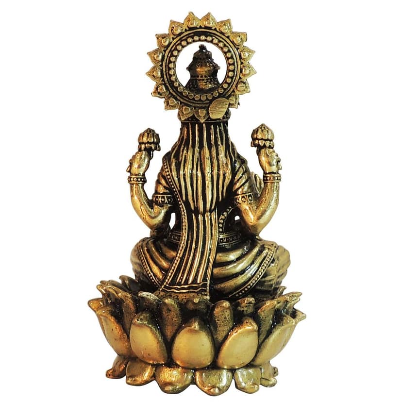 Brass Laxmi Ji Statue � Lakshmi Brass Religious Idol, Height : 4.2 Inch (BSMAS1828 L) view 3