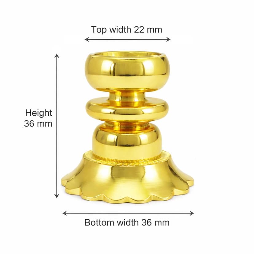 Brass Multi-Use Dhoop & Incense Stick Holder | 3-in-1 | Loban Stand - Decorative Traditional Pooja Agarbatti Stand with Floral Base � Attractive Golden Finish Candle Holder view 2