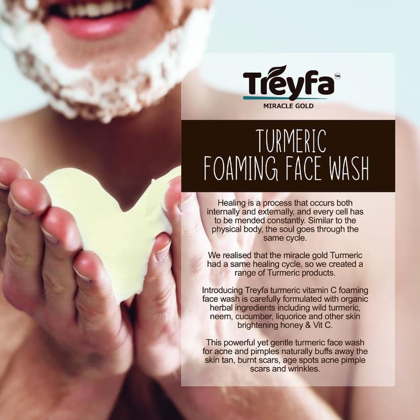 Treyfa turmeric vitamin C face wash view 2