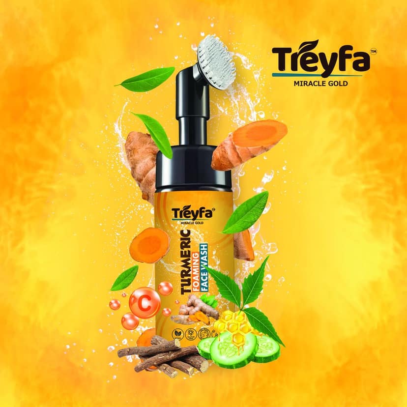 Treyfa turmeric vitamin C face wash view 3