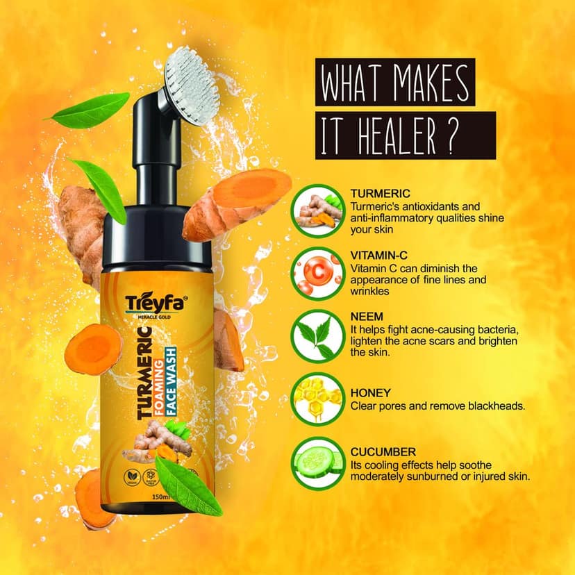 Treyfa turmeric vitamin C face wash view 5
