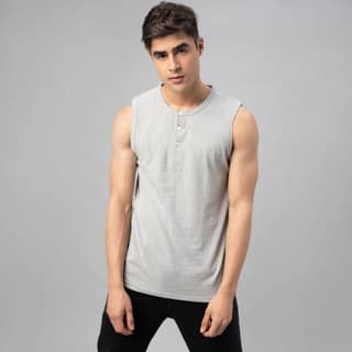 FTX Men Round Neck Cotton Rich Sleeveless Tshirt