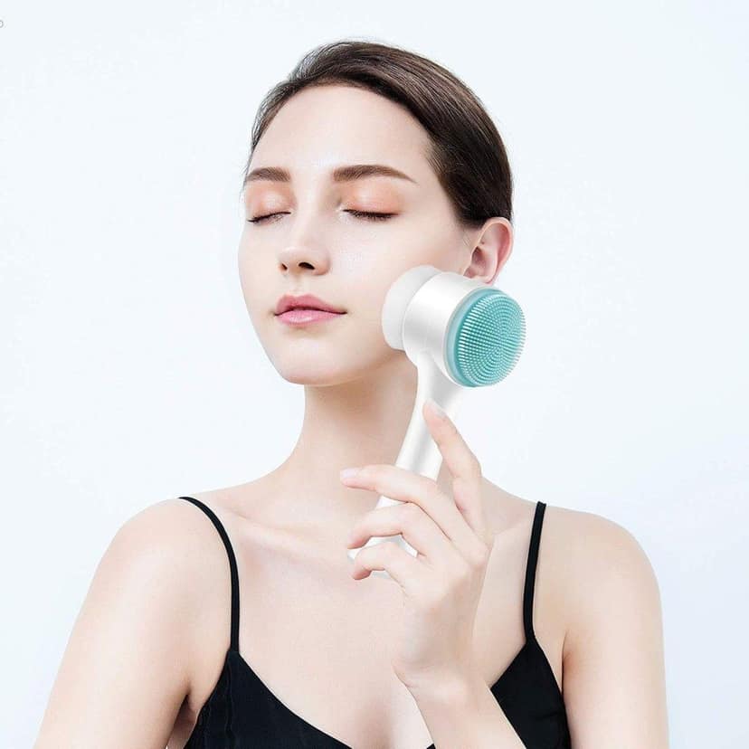 Silicone Manual Dual Face Wash Brush | Deep Pore Exfoliator & Massager | Gentle Scrub for Men & Women (Original Quality) view 2
