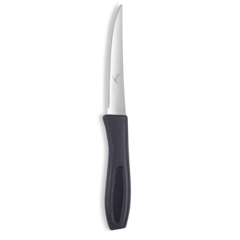 SNOKE® knife Peeler set for kitchen use , cutting and peeling vegetables and fruits , stainless steel , pack of 2 , silver color blade with strong plastic handle for better grip. view 2