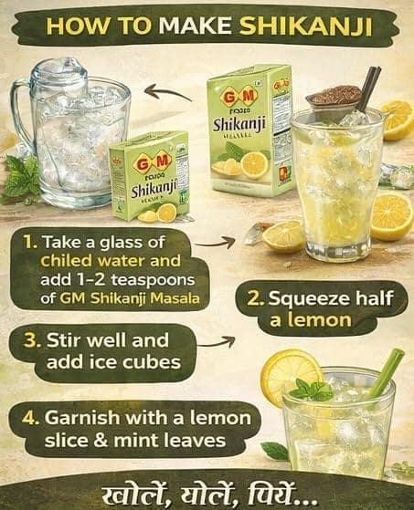 GM Foods Shikanji Masala Powder 100 Grams | Tangy & Refreshing Summer Drink Mix | Natural Nimbu Pani Powder | Easy to Use Lemonade Premix | No MSG, Artificial Colour & Preservatives view 5