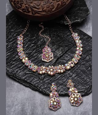 Sukkhi Rose Gold Alloy Necklace Set ( Pack of 1 )