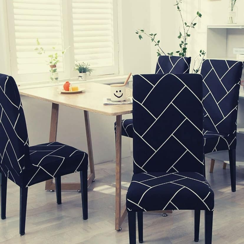 PENTHOOM Elastic Chair Cover Dining Chair Covers Set of 2 Stretchable | Removable Washable and high Elasticity Premium Fabric Seat Slipcover