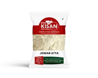 FPO Kisan Naturals Jowar Atta - Everyday Food Essentials, Gluten-Free Sorghum Flour
