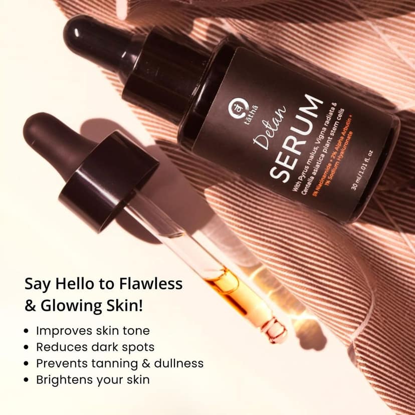 Detan Serum with pyrus malus, vigna radiata and centella asiatica plant stem cells With Niacinamide & Glycerine For Advanced Tan Removal And Deep Nourishment | Men And Women | 30 ML | view 5