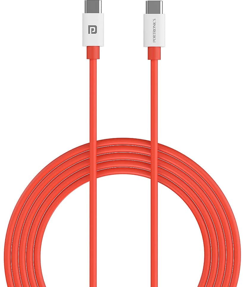 Portronics Red 3A Type C Cable 1 Meter