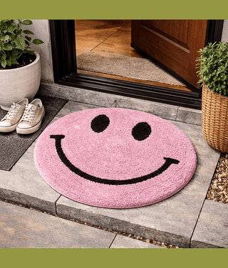LADLI JEE Set of 1 Regular Polyester Door Mat ( 53 X 53 cm ) Purple