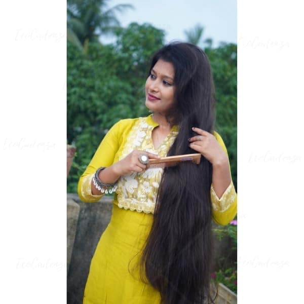 Eco Cadenza Pure Neem Wide Tooth Comb Treated With Oil and Herbs. view 5