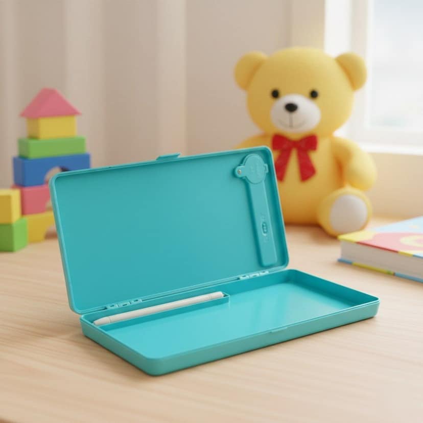 2-in-1 LED Pencil Box with LCD Writing Screen & Erase Button | Magical Smart Stationery Case for Kids | Birthday Party Return Gift | School Pencil Case for Boys & Girls (Multicolor) view 4