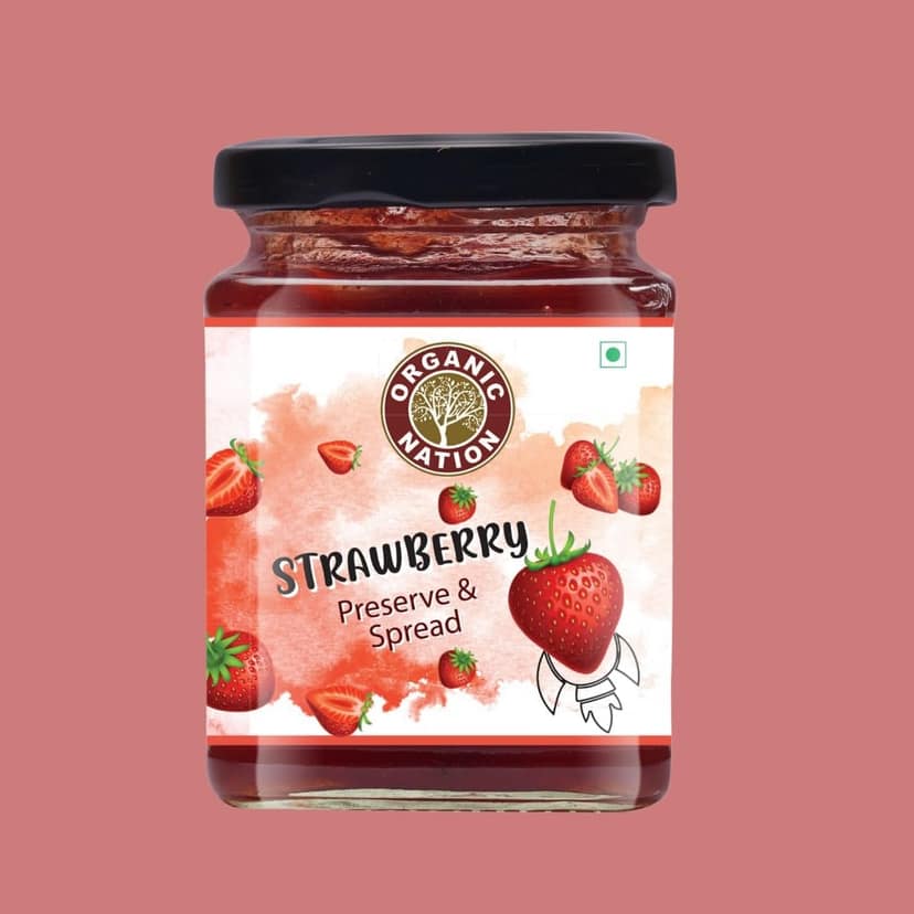 Organic Nation Strawberry Conserve | No Preservatives | Rich Fruit Spread | Sugar Free | 100% Pure Natural |No Added Flavours | 340g view 6