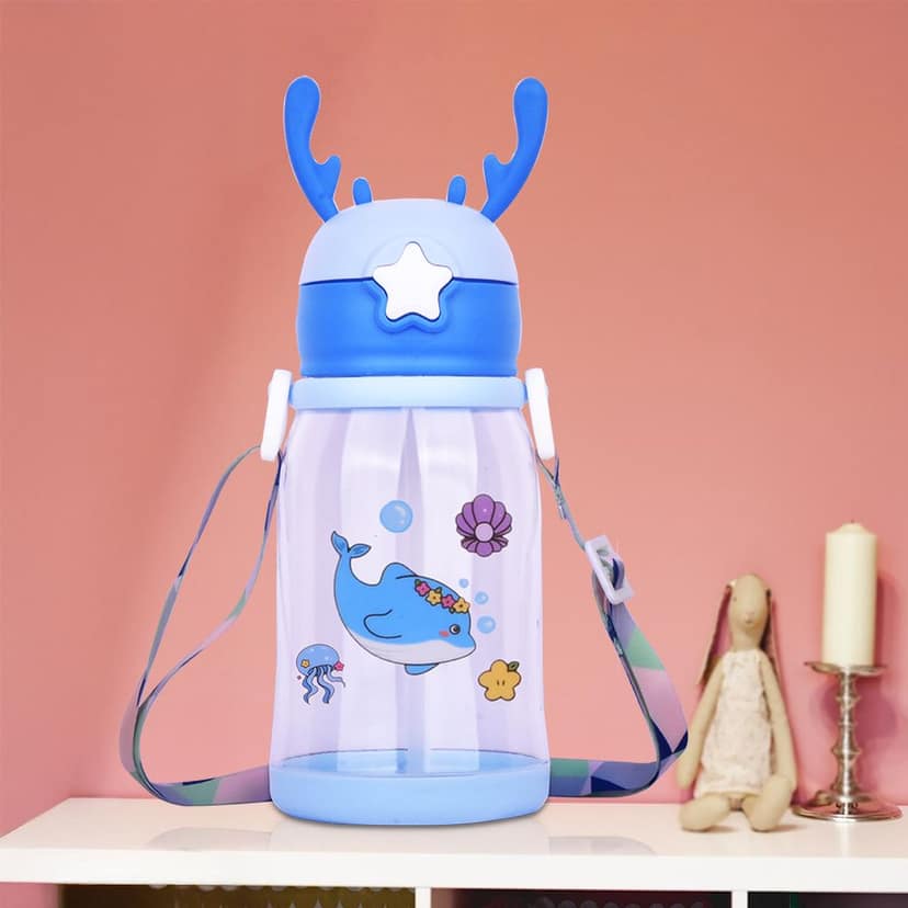 Kids School Water Bottle | Water Bottle With Straw | Best Water Bottle With Straw | Drink Bottle With Straw | Bottle With Straw | Cartoon Water Bottles | Children Water Bottle for School | Kids Water Bottle | Cute Water Bottle | School Kids Water Bottle view 4