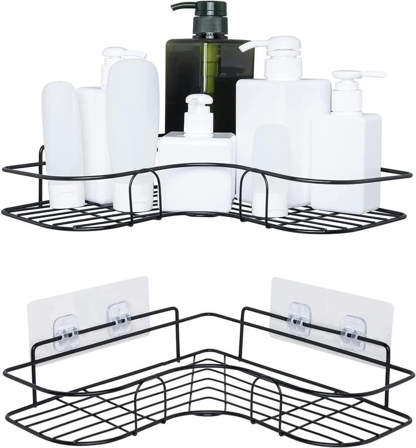 Corner Rack-Stainless Steel Self Adhesive Bathroom Shelf Corner Rack for Kitchen & Bathroom Shelves Bathroom view 2