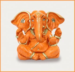 COPPERHOARD Resin Ganesh Idol,Vinayaka Statue,Ganpati Murti,Ganesha Idol for Home Decor,Ganesh ji Statue for Home & Office Temple,Ganesh Chaturthi Puja Room