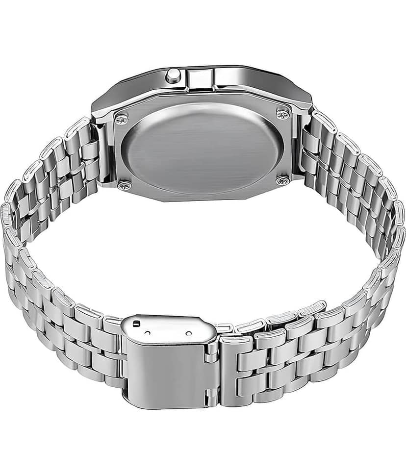 Viser Silver Metal Digital Womens Watch view 2