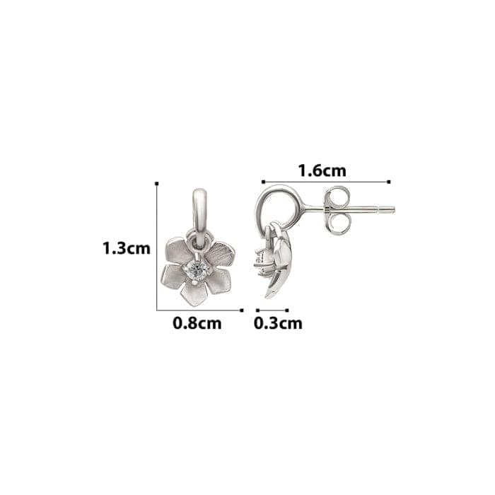 Silver Lily Earrings view 4