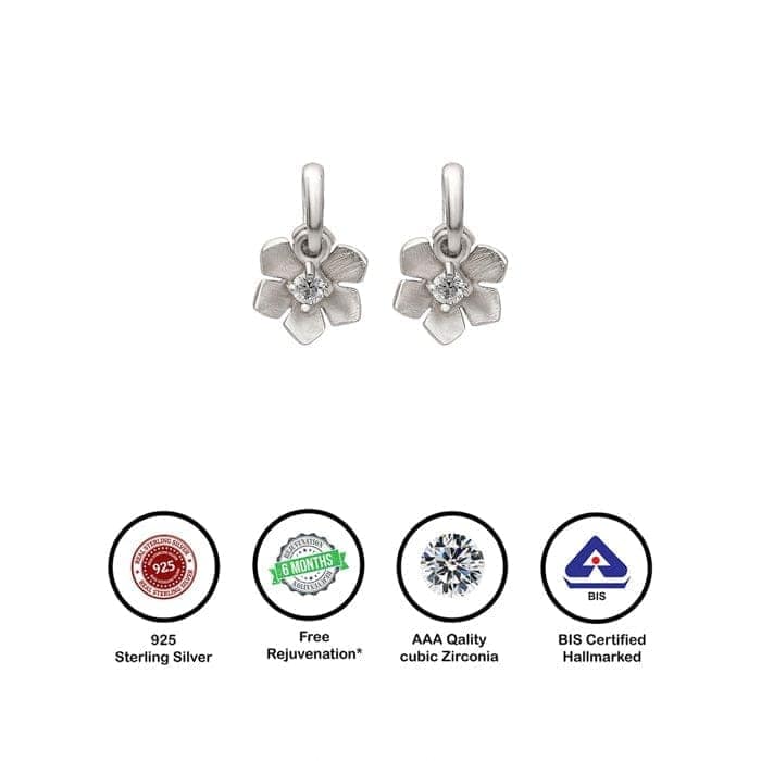Silver Lily Earrings view 7