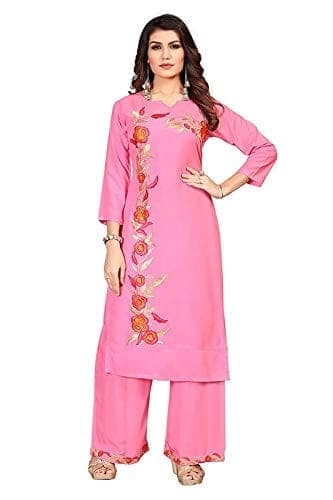 Buy & Try Women's Rayon Kurti Set | Kurti with Palazzo | Kurta Set for Women | Palazoo Set