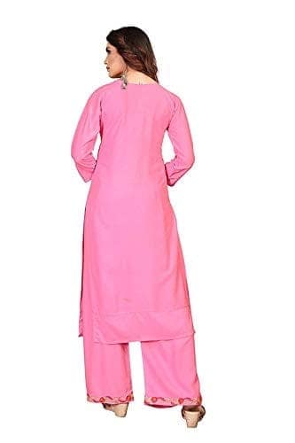 Buy & Try Women's Rayon Kurti Set | Kurti with Palazzo | Kurta Set for Women | Palazoo Set view 3