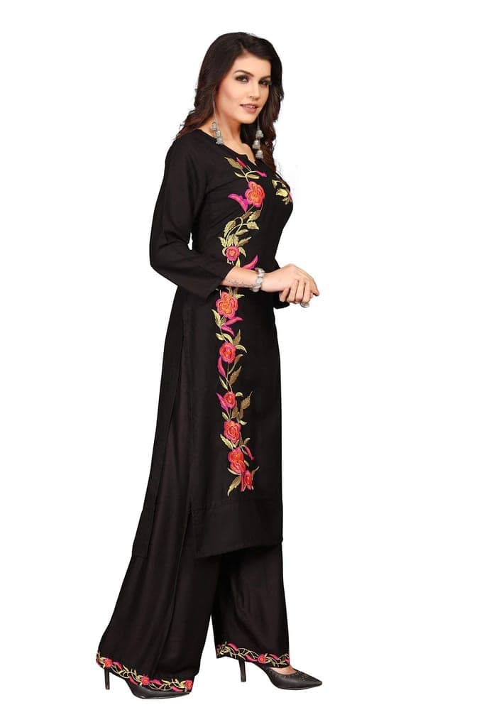 Buy & Try Women's Rayon Kurti Set | Kurti with Palazzo | Kurta Set for Women | Palazoo Set view 7