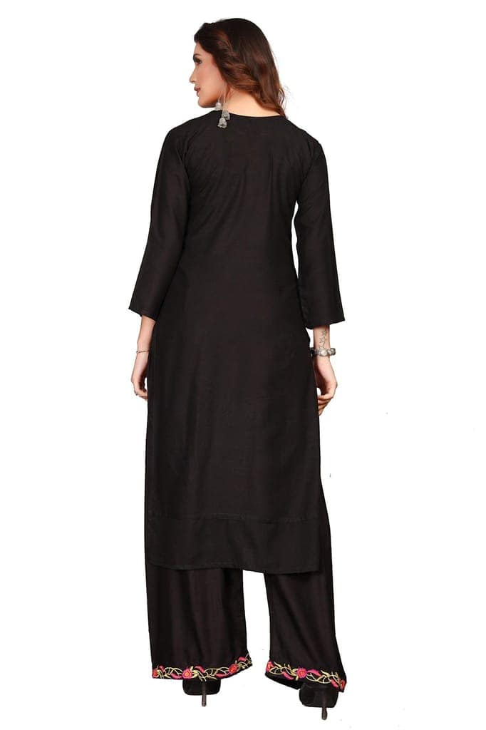 Buy & Try Women's Rayon Kurti Set | Kurti with Palazzo | Kurta Set for Women | Palazoo Set view 8