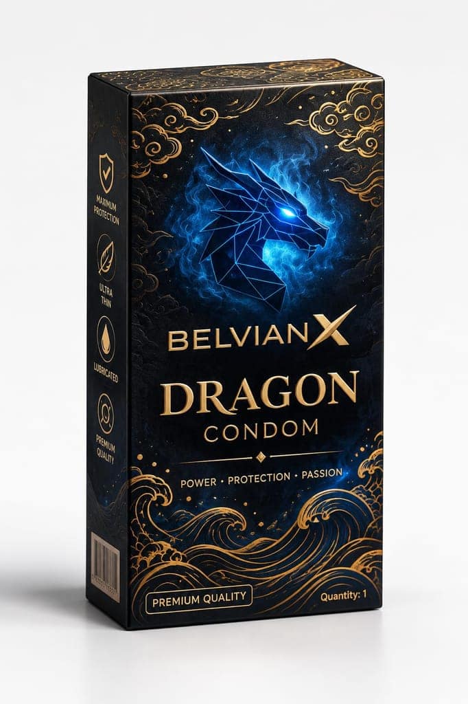 BelvianX Con-dom Dragons For Men 6-inch for regular use | Ultra Soft | Long Lasted | Extra Pleasure | Extra size | Real Brown Big Size